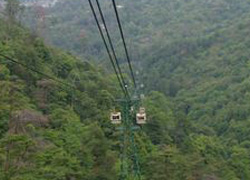 Route of the climb with ropeway