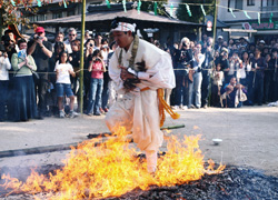 Fire walking ceremony in Daiganji Temple