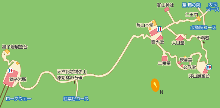 弥山山頂地図 