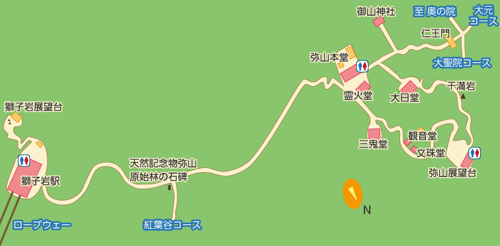 弥山山頂地図