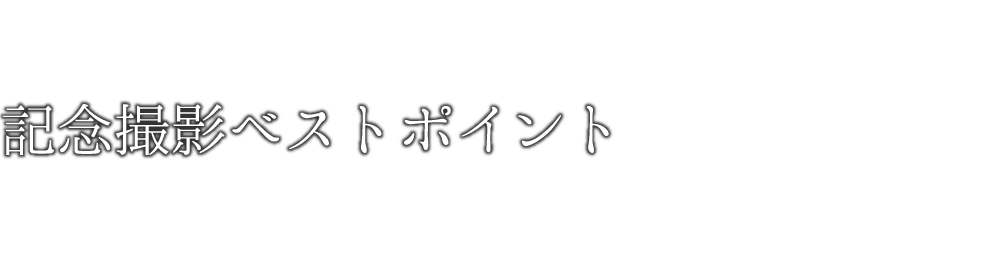 記念撮影ベストポイント